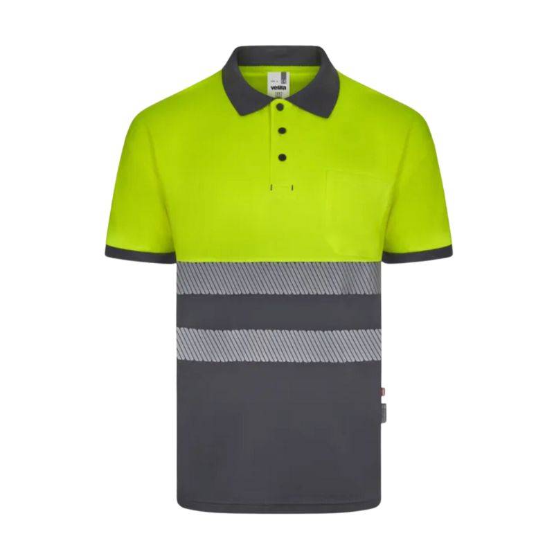 Polo GRS bicolor MC RS Velilla Gris y Amarillo A.V