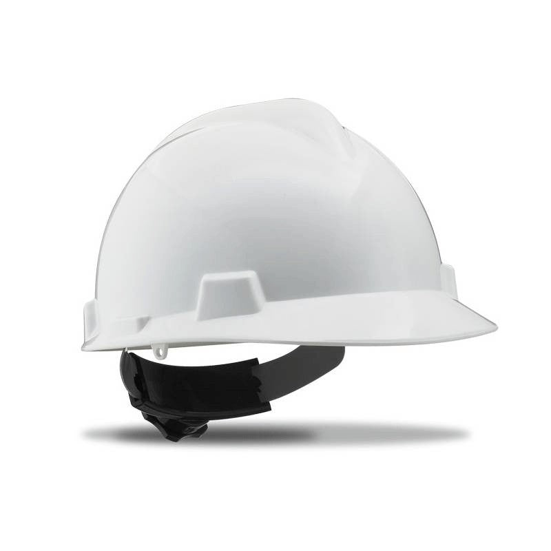 Casco de seguridad con ruleta blanco