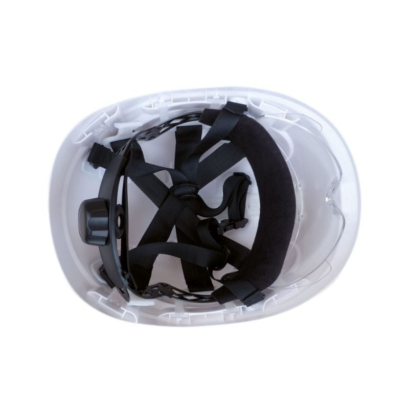 Casco dieléctrico MONTANA EN397, EN50365 con Barbuquejo y visor transparente SAFETOP 80640-E