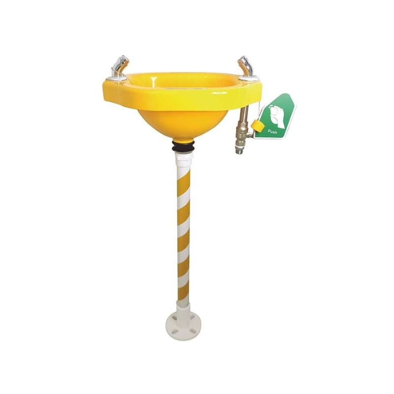 Lavaojos de PVC, con tirador color blanco-amarillo SAFETOP 11027