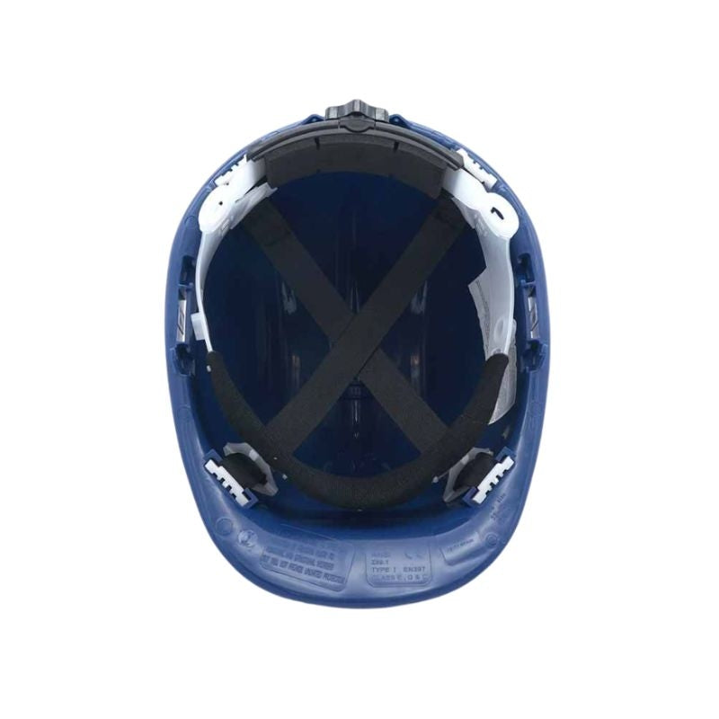 Casco de polietileno alto brillo con ajuste dorsal SAFETOP SR 80520