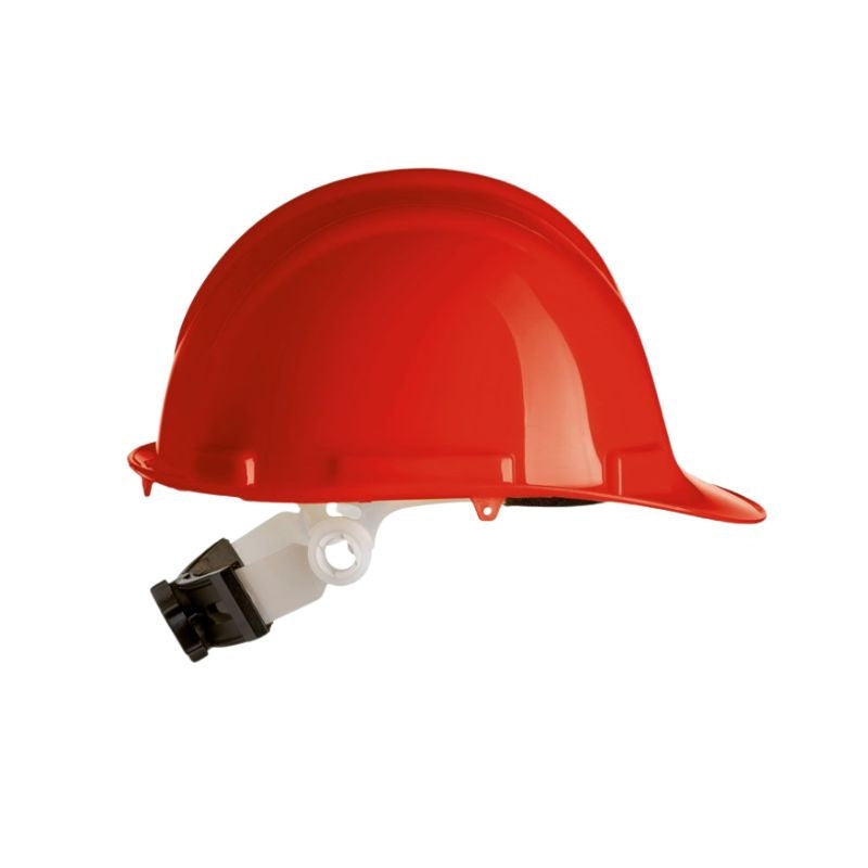 Casco de polietileno alto brillo con ajuste dorsal SAFETOP SR 80520