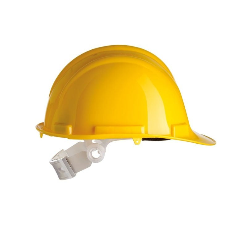 Casco alto brillo con cierre pinlock de polietileno, EN397, SAFETOP 80610