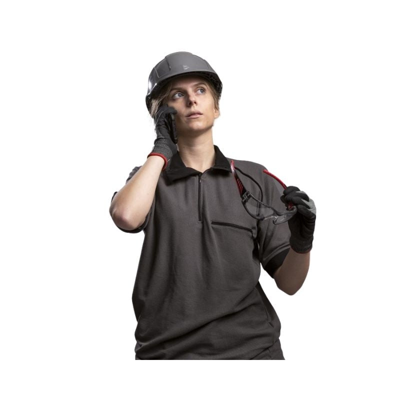 Polo técnico de trabajo ligero y resistente con cremallera SADIÁS SAFETOP 170