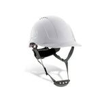 Capacete industrial ABS ventilado com roleta e correia de queixo, Modelo MOUNTAIN 2088-CMV