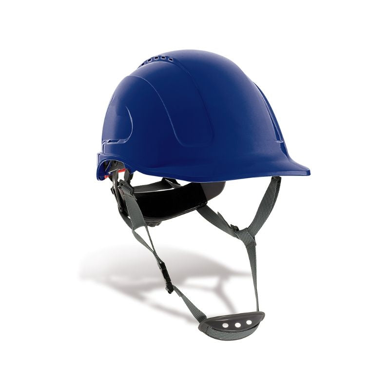 Casco industrial ABS ventilado con ruleta y barbiquejo Mod. MOUNTAIN 2088-CMV