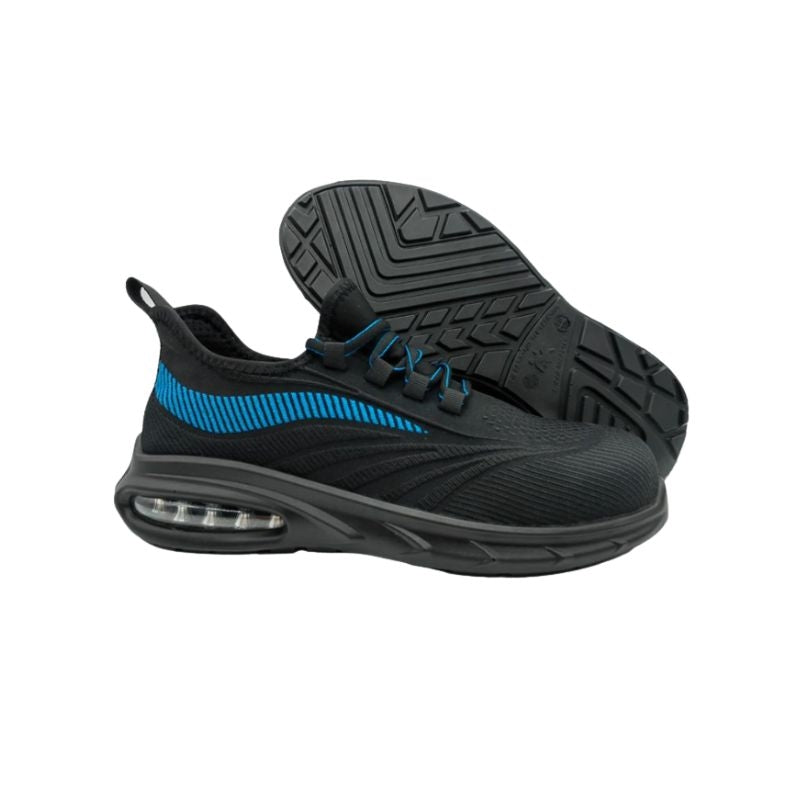 Zapatilla de trabajo sport 1P negra y azul con cámara de aire – COMBIO SAFETOP 243