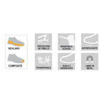 Zapatilla de trabajo sport 1P negra y azul con cámara de aire – COMBIO SAFETOP 243