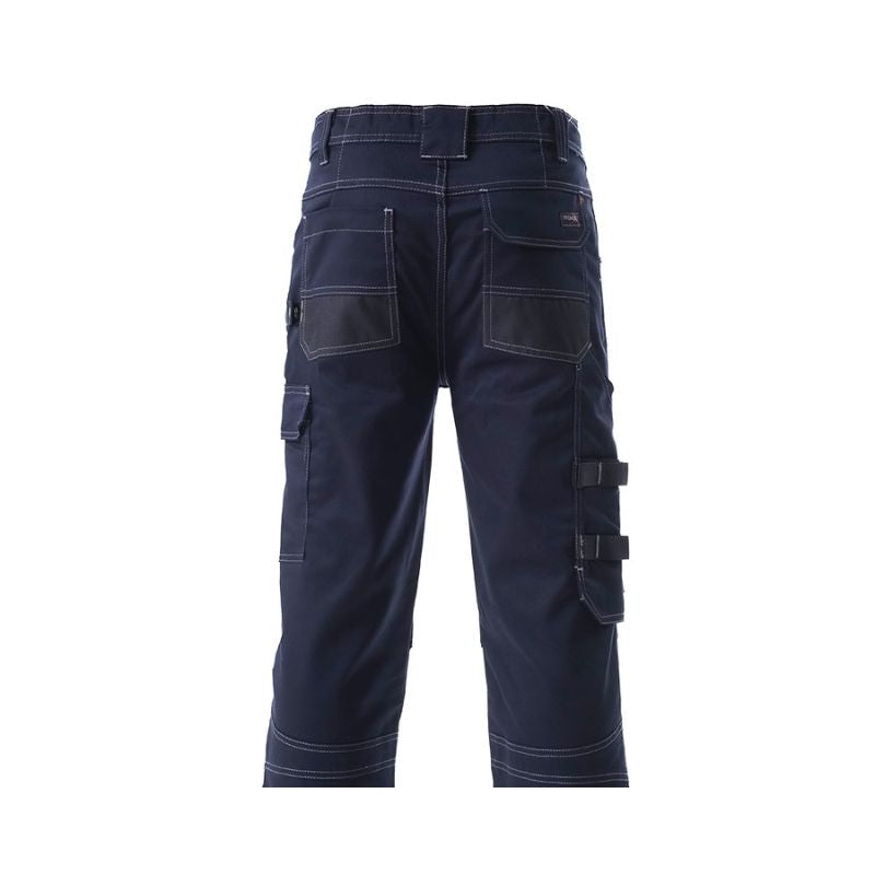 Pantalón técnico elástico Oxford azul multibolsillos – TRIVES SAFETOP 168