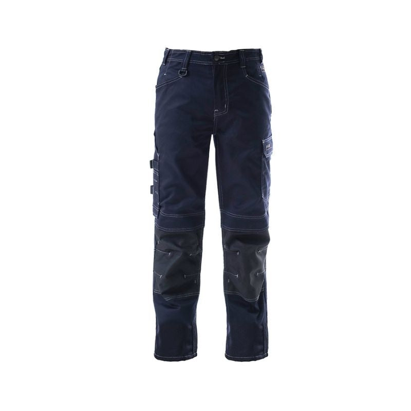 Pantalón técnico elástico Oxford azul multibolsillos – TRIVES SAFETOP 168