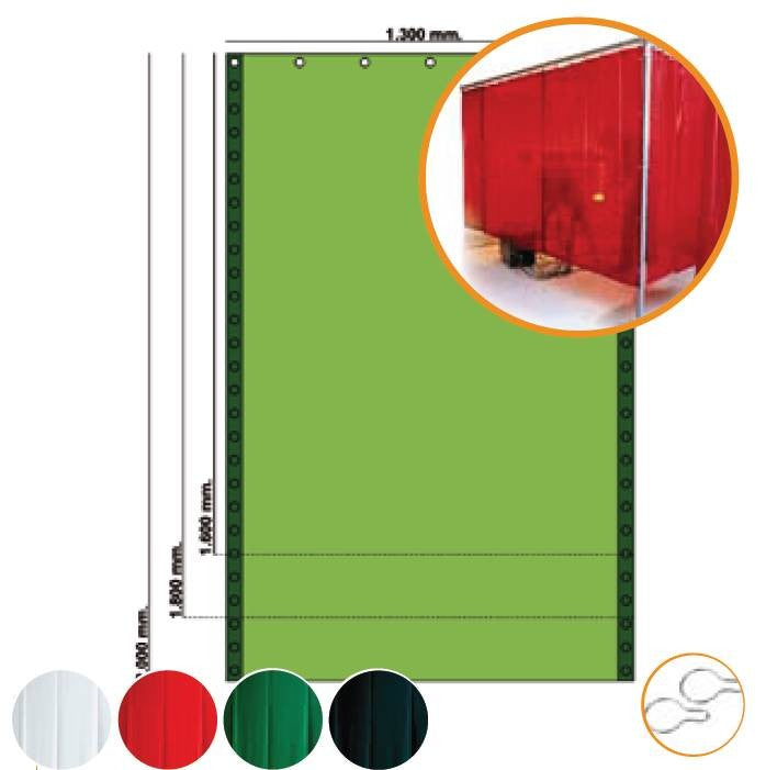 Cortinas de 0,4 mm x 1300 mm