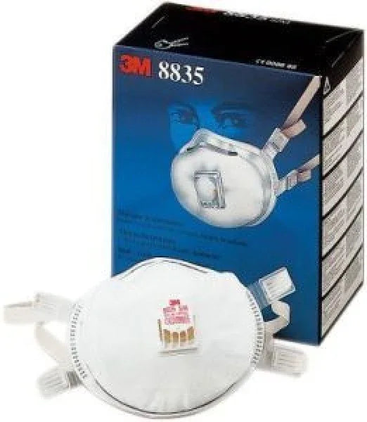 3M 8835 Mascarilla FFP3D REUTILIZABLE gama alta con válvula. Caja 5 uds - Naisa Protección Laboral