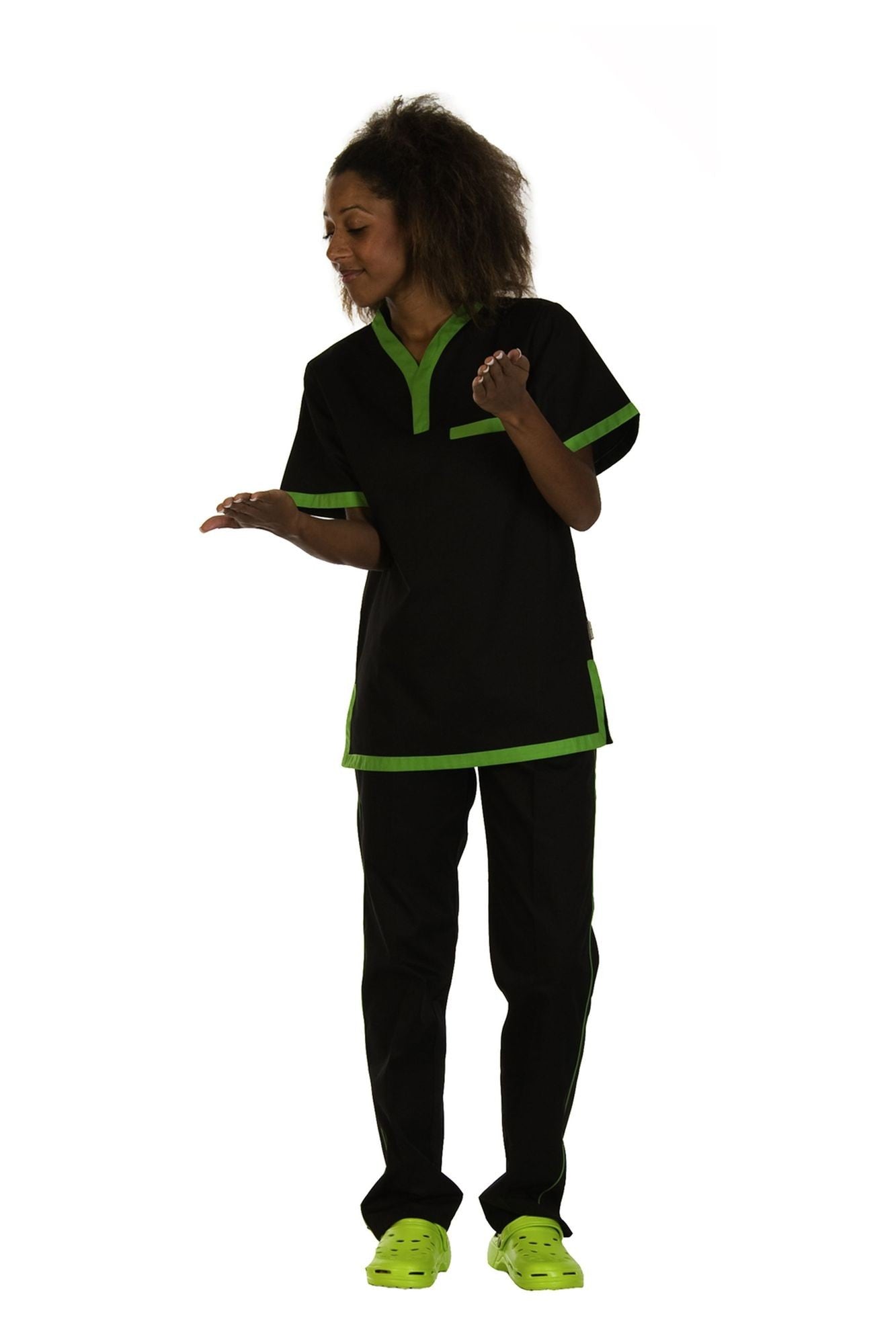 Pantalón recto elástico de cintura COLORES