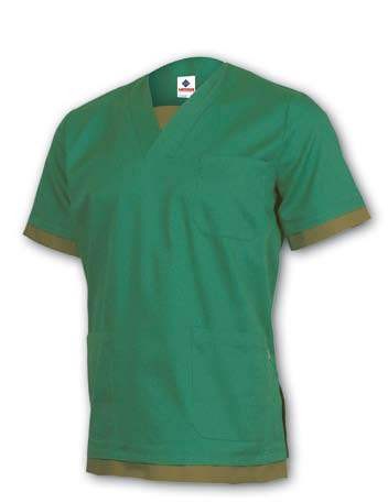 CAMISOLA PIJAMA CUELLO PICO CON DETALLES DE COLOR BAJO LA PRENDA - M589