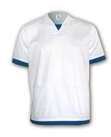 CAMISOLA PIJAMA CUELLO PICO CON DETALLES DE COLOR BAJO LA PRENDA - M587