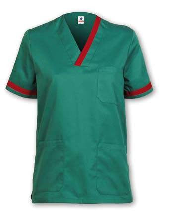 CAMISOLA PIJAMA CUELLO PICO CON VIVOS EN COLOR - P589