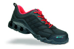 Zapato de seguridad deportivo negro corte inyectado de PU sobre base textil S1P