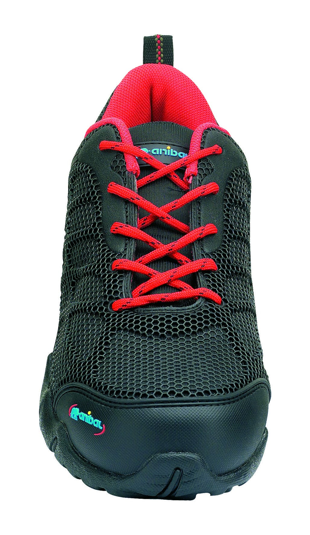 Zapato de seguridad deportivo negro corte inyectado de PU sobre base textil S1P