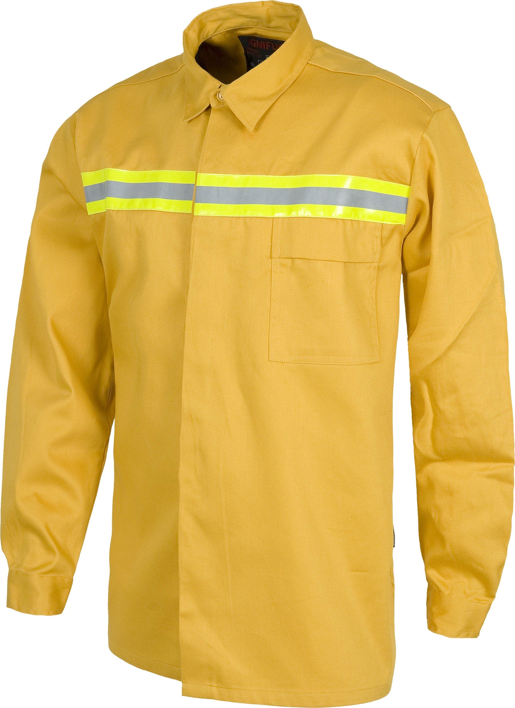 Camisa ignífuga con una cinta reflectante. 100% Algodón. EN531. EN470.