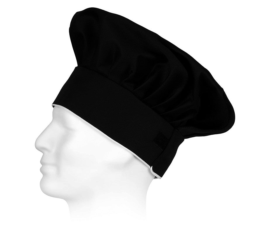 Gorro liso de cocina con velcro y vivo a contraste.  Talla única. WTM603