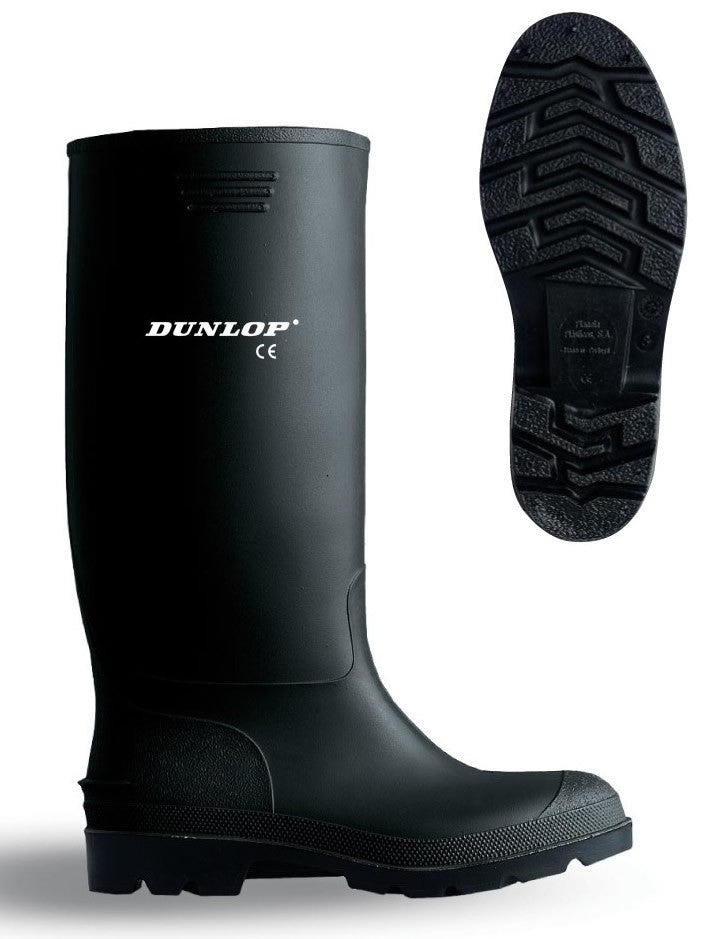 Bota de agua PVC caña alta negra