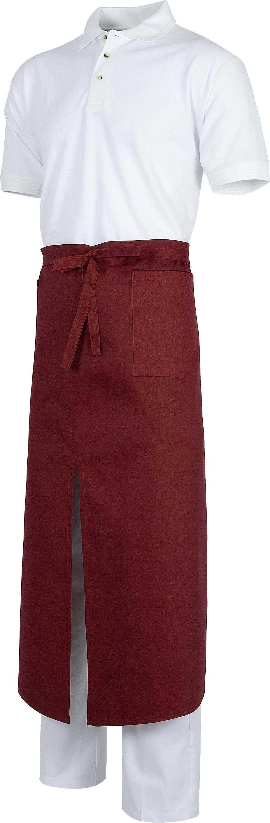 Delantal sin peto, dos bolsillos con vivo a contraste. 90x95.  Talla única. WTM400