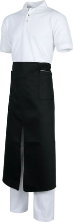 Delantal sin peto, dos bolsillos con vivo a contraste. 90x95.  Talla única. WTM400