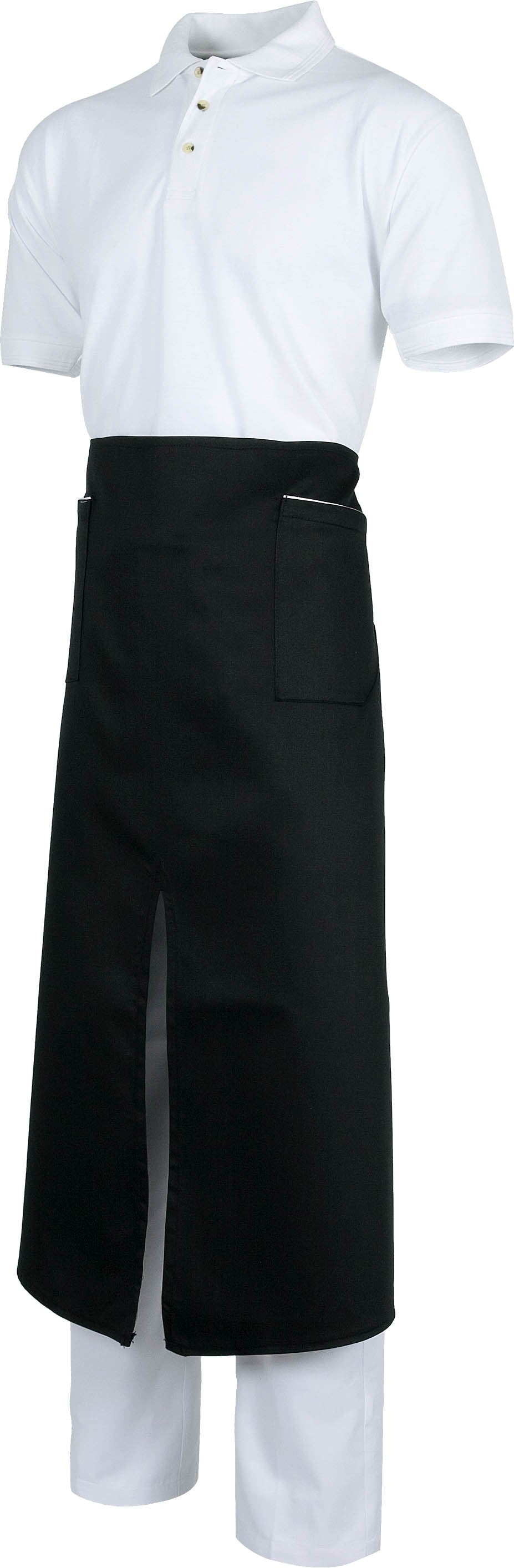 Delantal sin peto, dos bolsillos con vivo a contraste. 90x95.  Talla única. WTM400