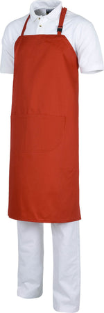 Delantal con peto 2 bolsillos. 95x90.  Talla única. WTM502