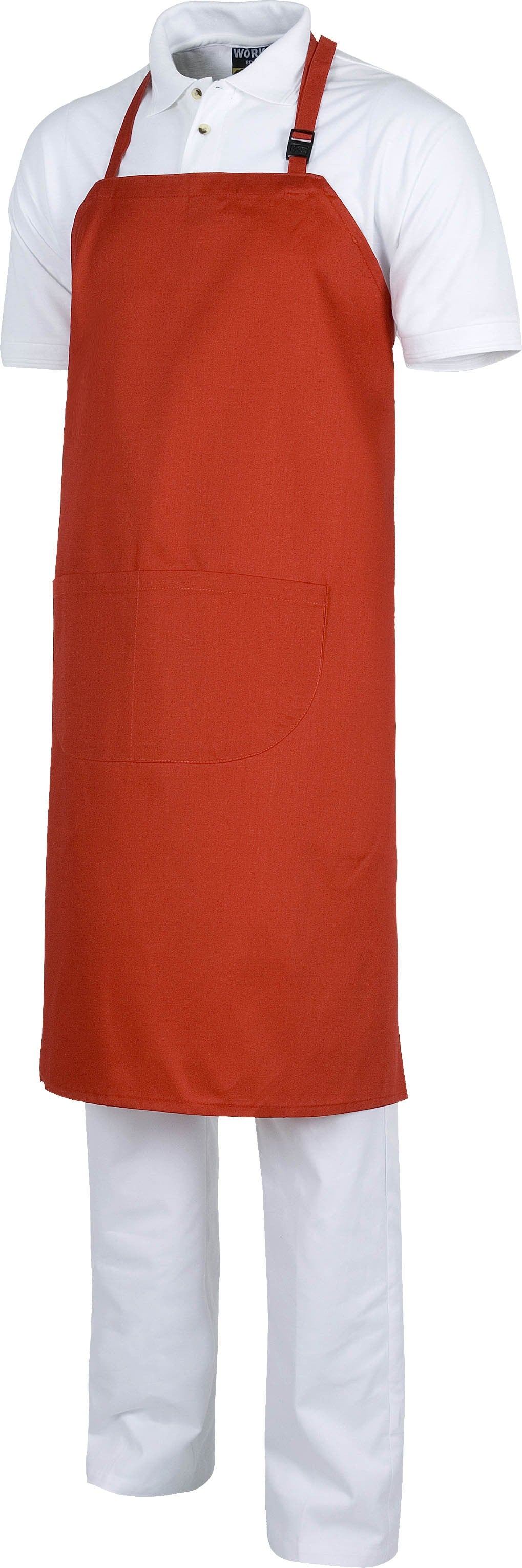 Delantal con peto 2 bolsillos. 95x90.  Talla única. WTM502