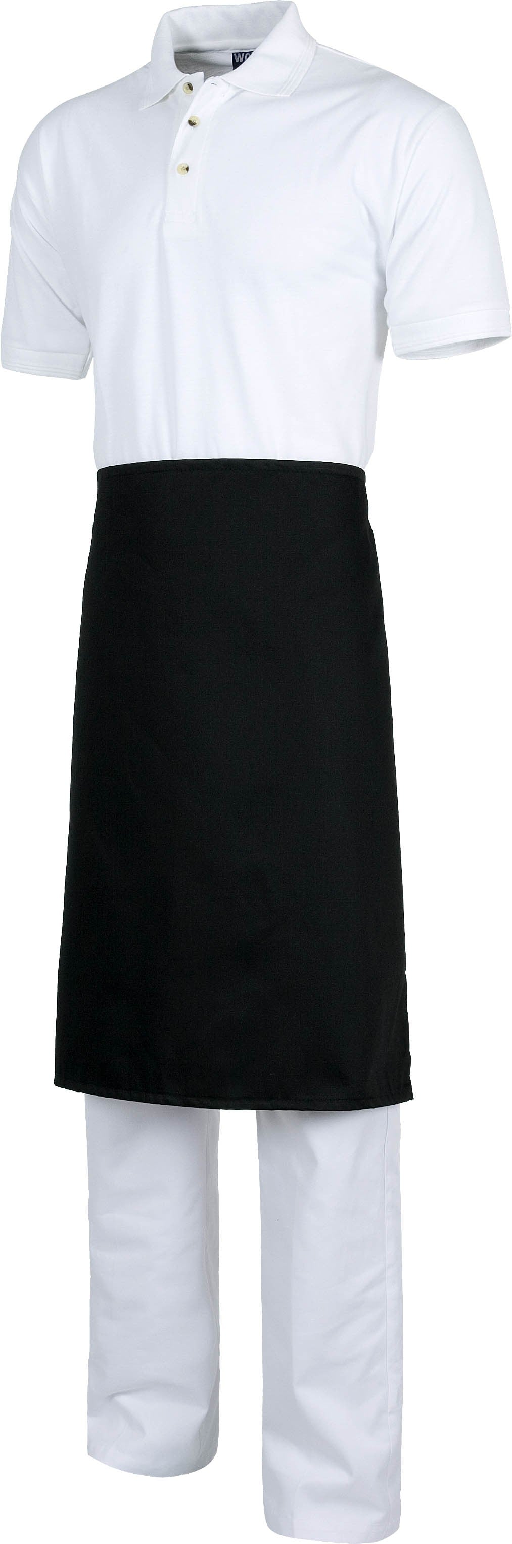 Delantal francés largo  sin bolsos. 65x70.  Fabricación especial.  Talla única. WTM200