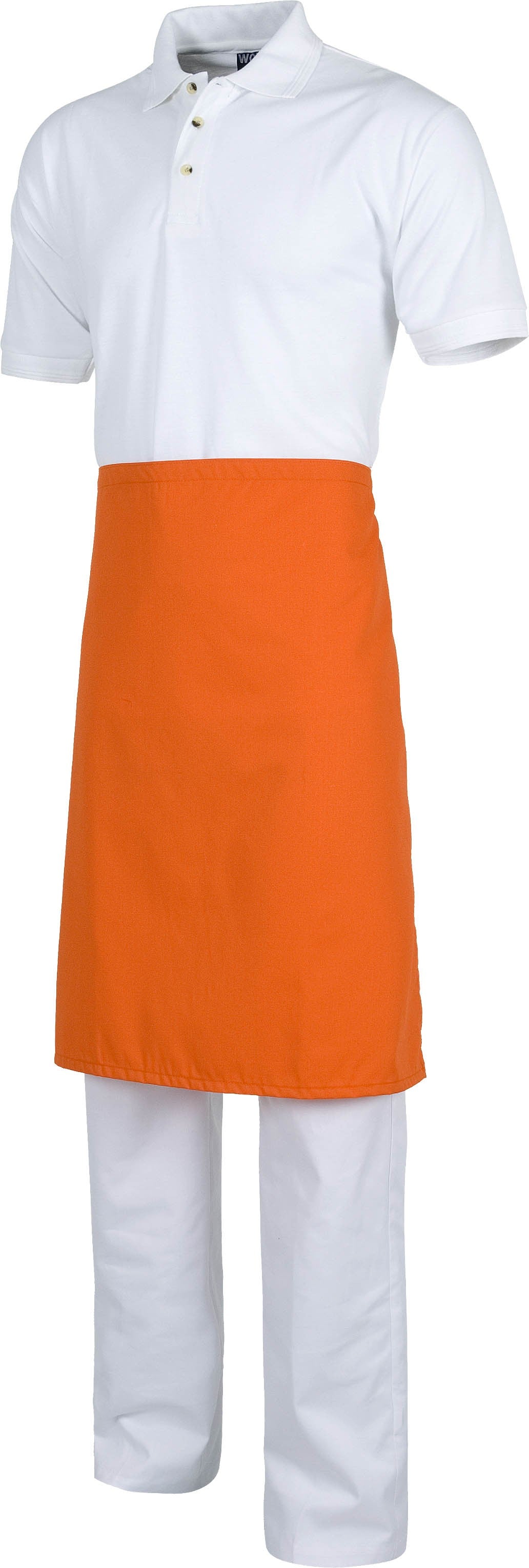 Delantal francés largo  sin bolsos. 65x70.  Fabricación especial.  Talla única. WTM200