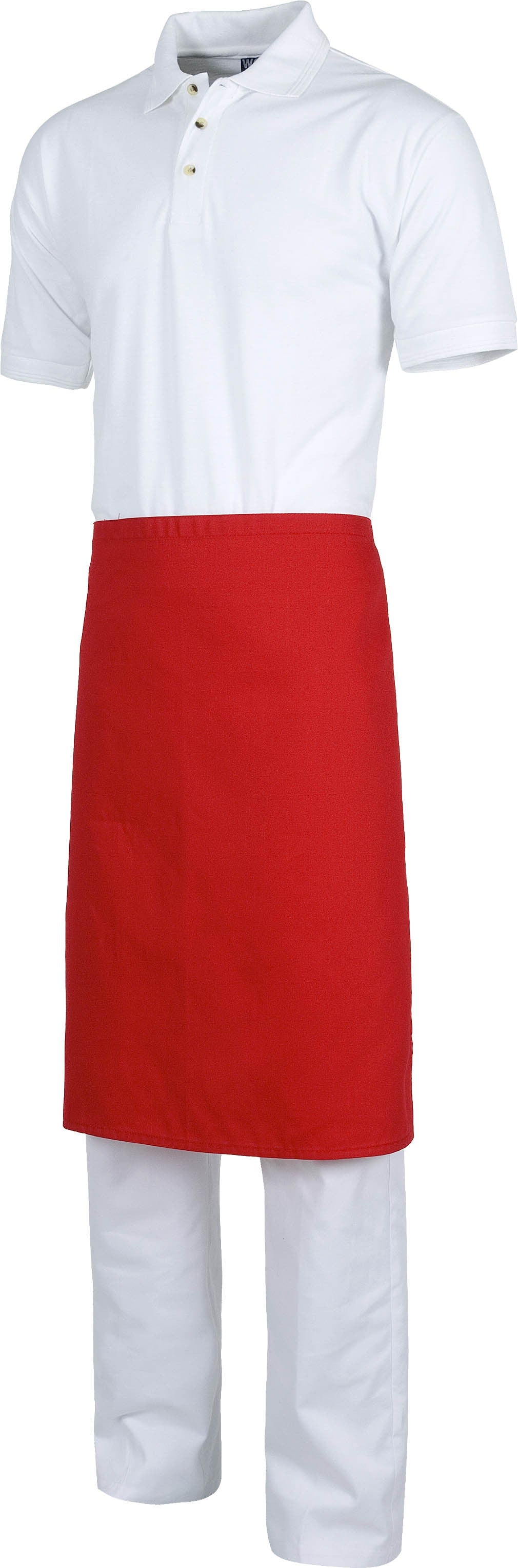 Delantal francés largo  sin bolsos. 65x70.  Fabricación especial.  Talla única. WTM200