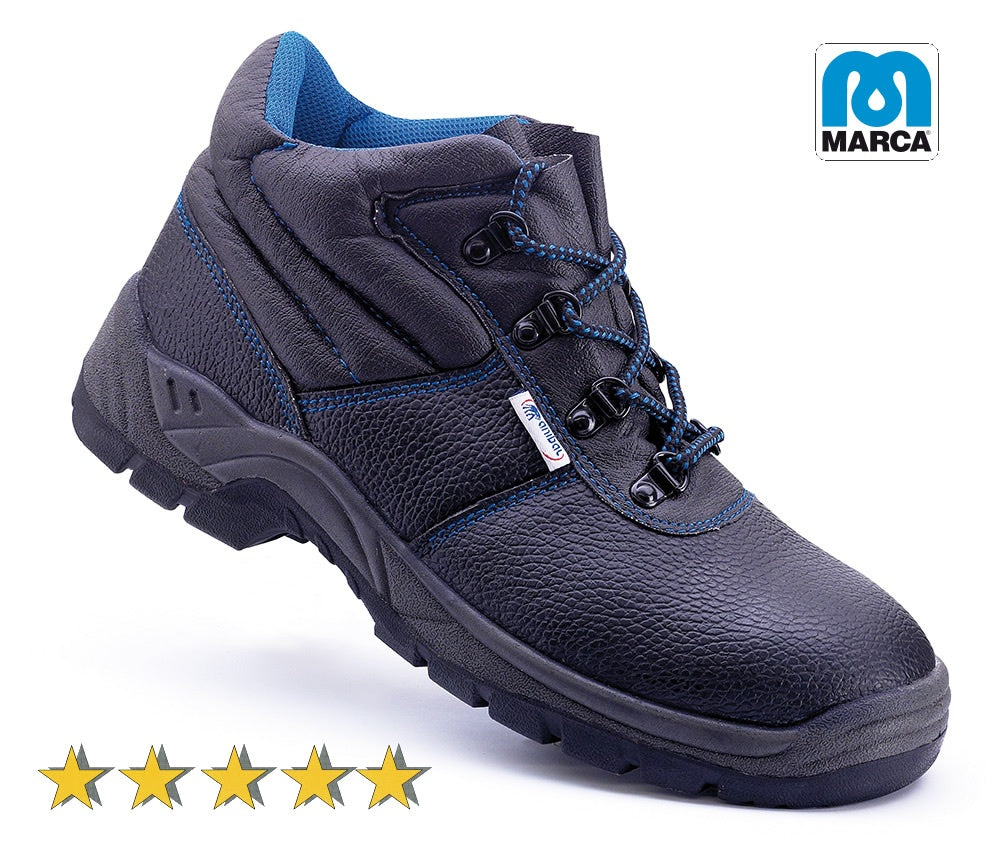 Bota de seguridad Económica de piel negra S1P