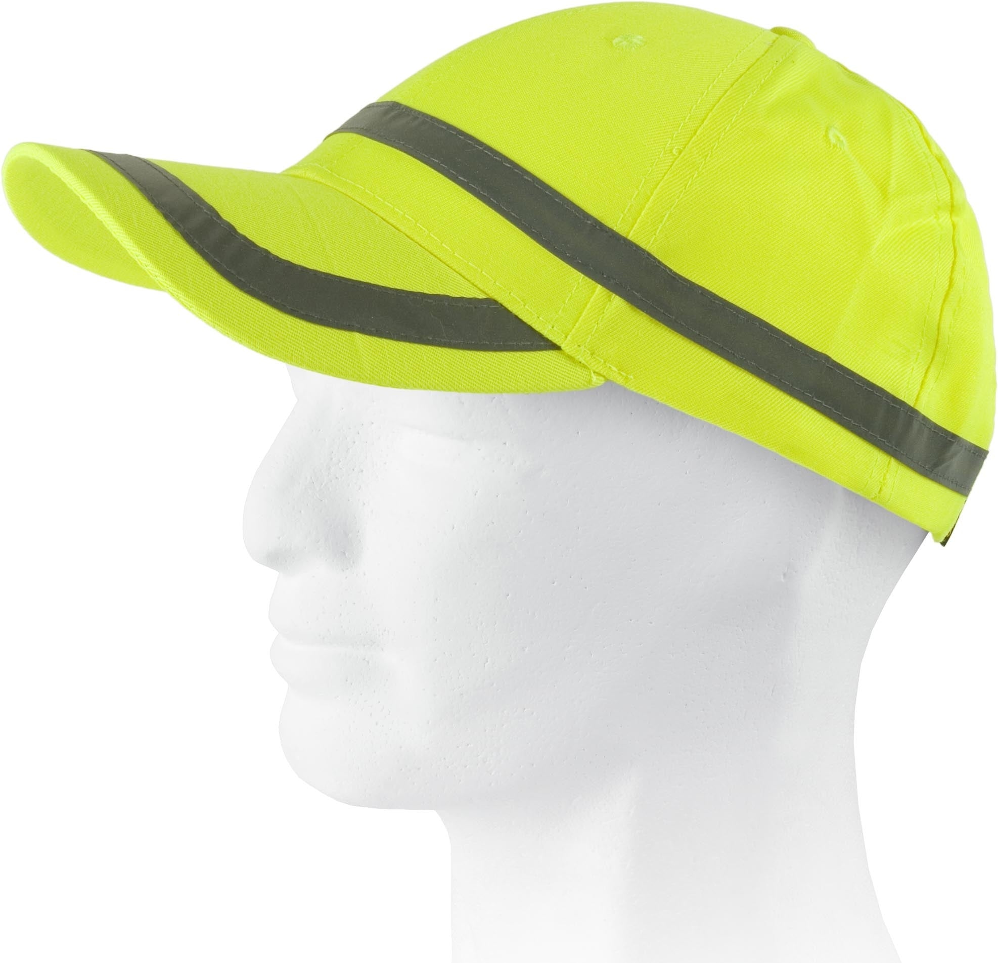 Gorra de alta visibilidad con bandas reflectantes horizontales