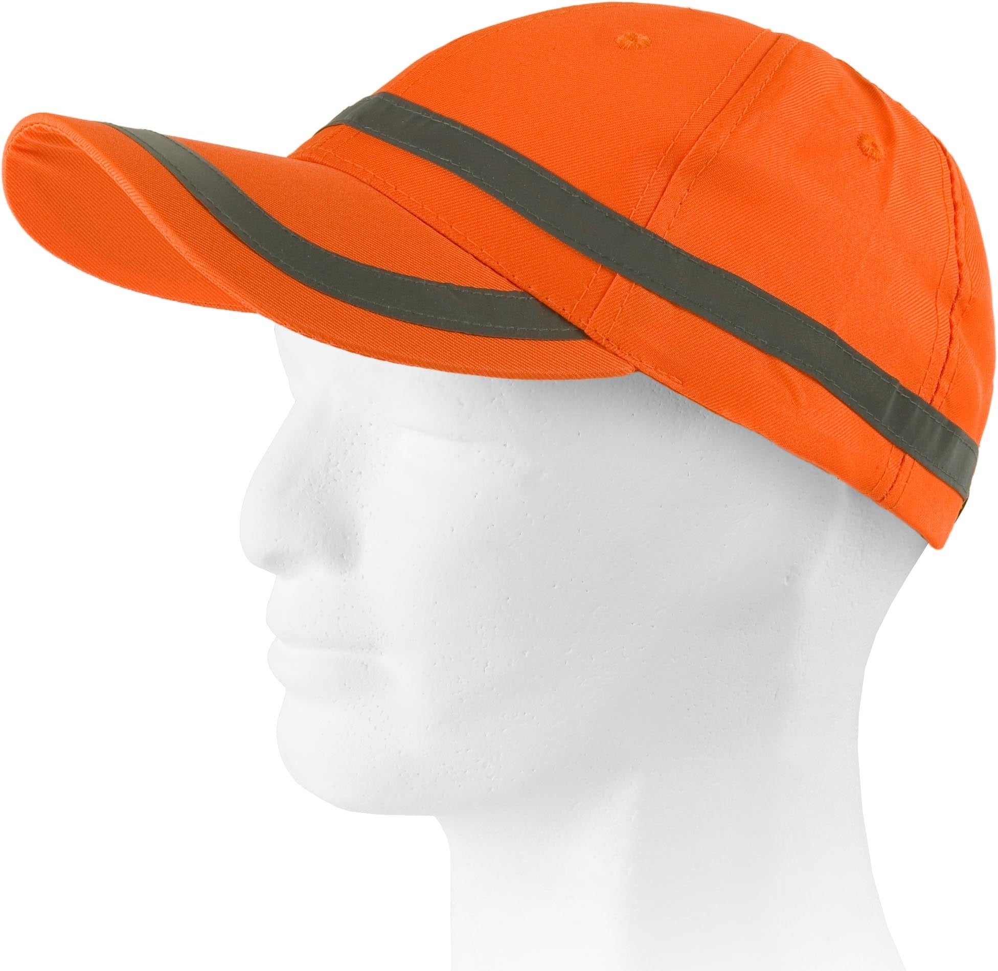 Gorra de alta visibilidad con bandas reflectantes horizontales