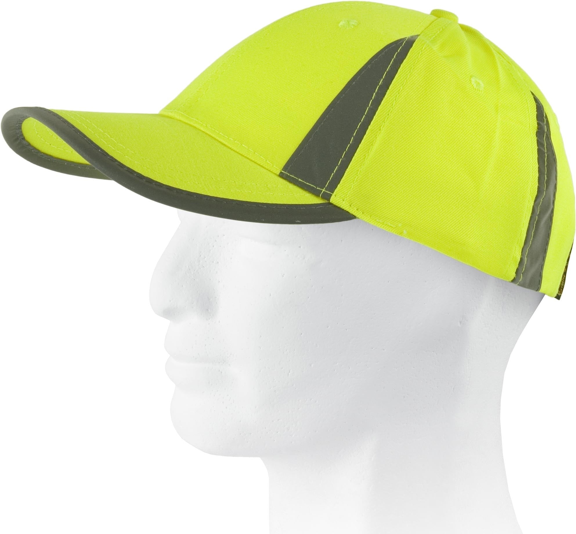 Gorra de alta visibilidad con bandas verticales