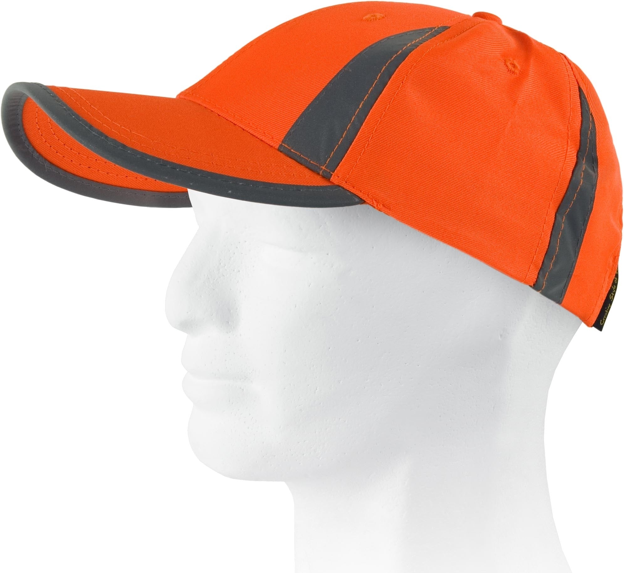 Gorra de alta visibilidad con bandas verticales