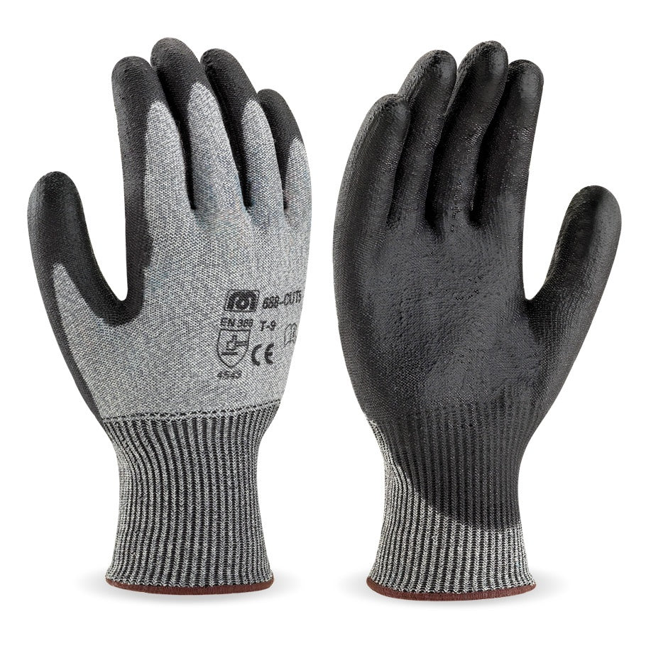 Guante de fibra anticorte valor 5 con recubrimiento de poliuretano
