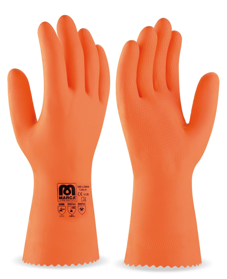 Guante de látex tipo industrial.  MA688-LDN
