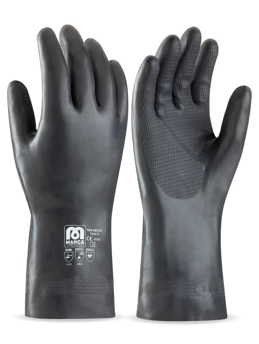 Guante de neopreno flockado.  30cm