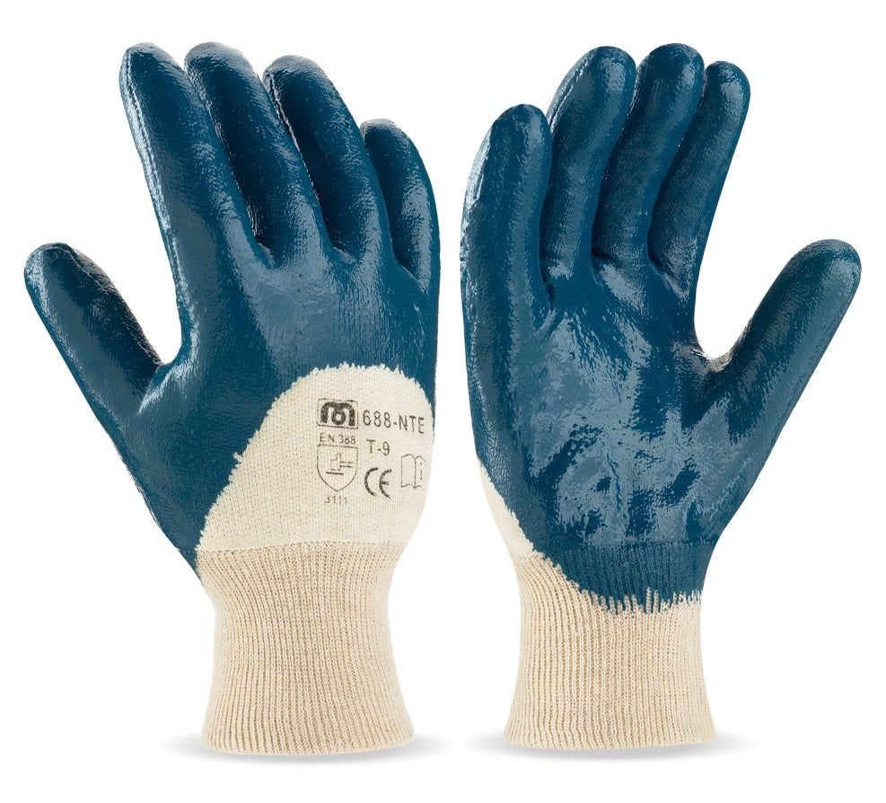 Guante de nitrilo, dorso transpirable. Pack 12 pares