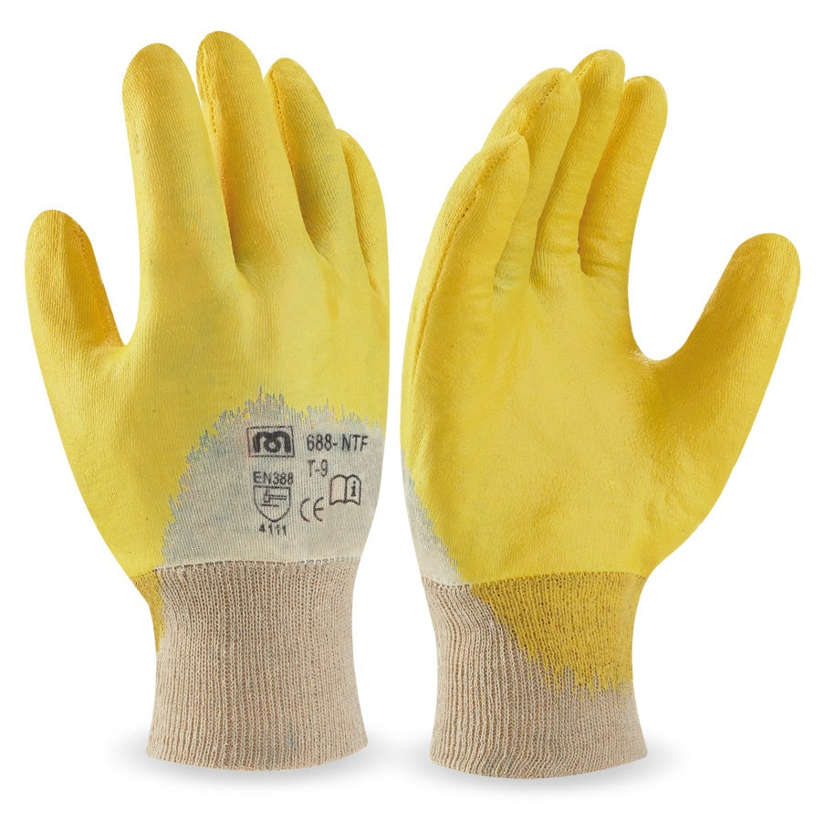 Guante de nitrilo flexible dorso transpirable MA688-NTF