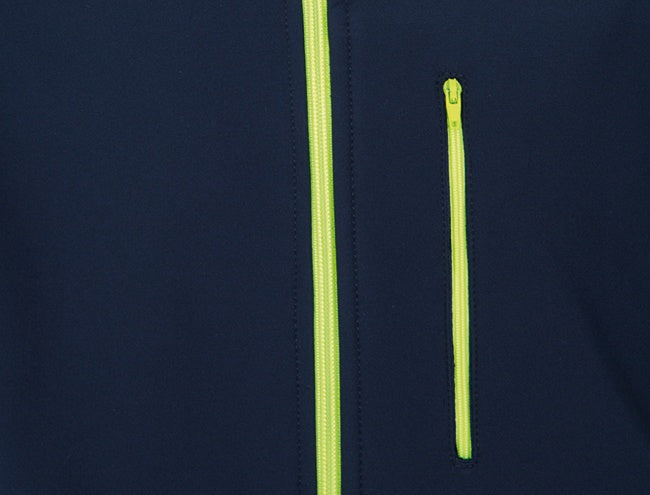 Cazadora SoftShell con cremallera central bicolor