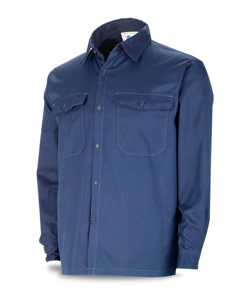 Camisa ignífuga y antiestática con tejido inherente