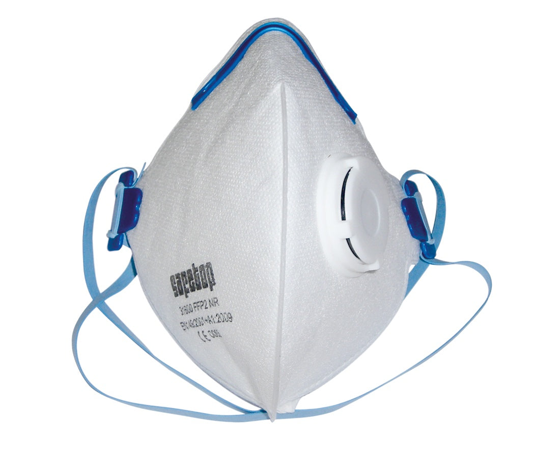 Mascarilla de celulosa plegada vertical con válvula de exhalación FFP2 SL -  Caja 12 uds.