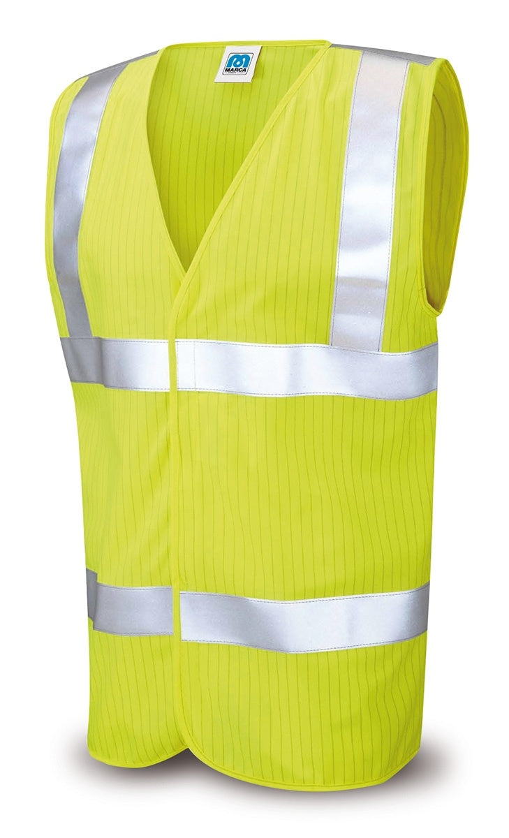 Chaleco de alta visibilidad ignífugo y antiestático