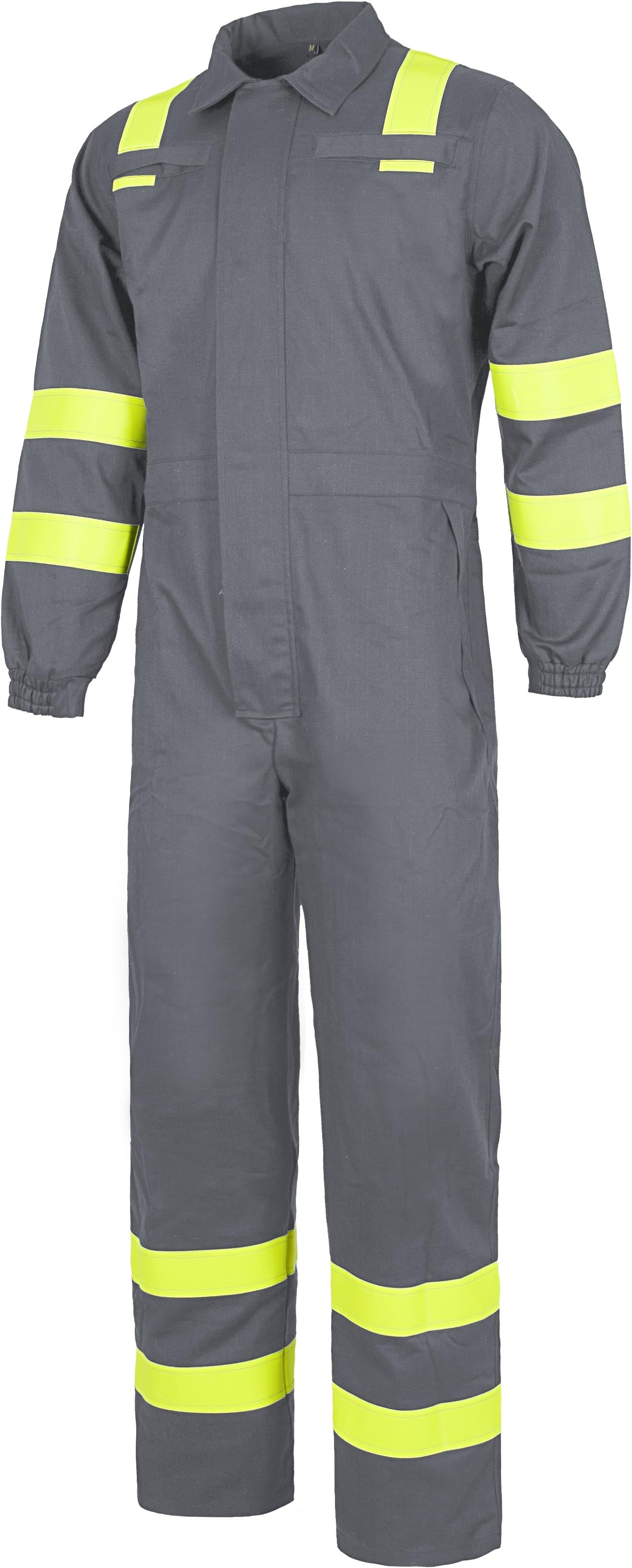 Buzo ignífugo y antiestático reforzado y con cintas reflectantes