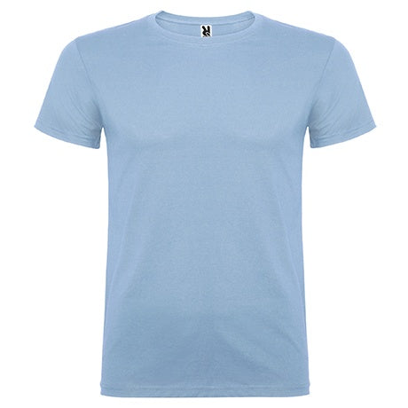 Camiseta de algodón básica de manga corta y cuello redondo