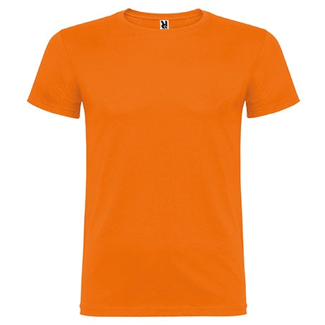 Camiseta de algodón básica de manga corta y cuello redondo